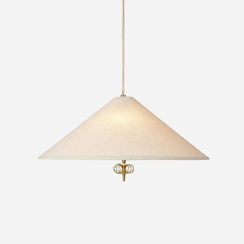 Suspension lumineuse tissu texturé vintage 6000K 3000K doré noir salon chambre