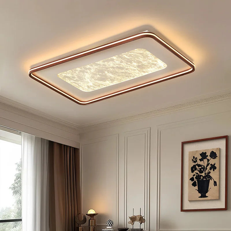 plafonnier led moderne blanc doré texture marbrée effet nuage brume surface interrupteur bouton remote