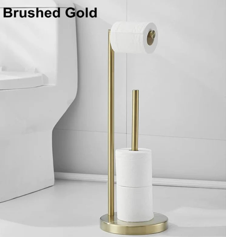 support papier toilette moderne brosse inoxydable noir or argent durable