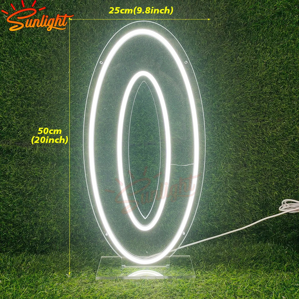 numéros led blanc moderne numéro support transparent câble alimentation 5v usb decoration anniversaire mariage