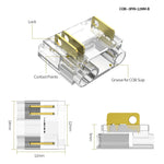 rubans led cob connecteurs clips transparents jaune rouge moderne technologique câbles 24v certifiés cee