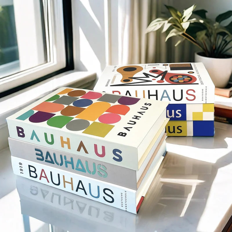 Faux livres rouges comme boîte de rangement dans une chambre
