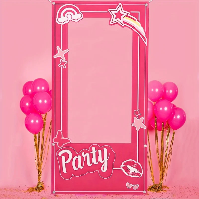 cadre photo occasion fête anniversaire saint valentin mariage rose étoiles arc ciel papillon clips