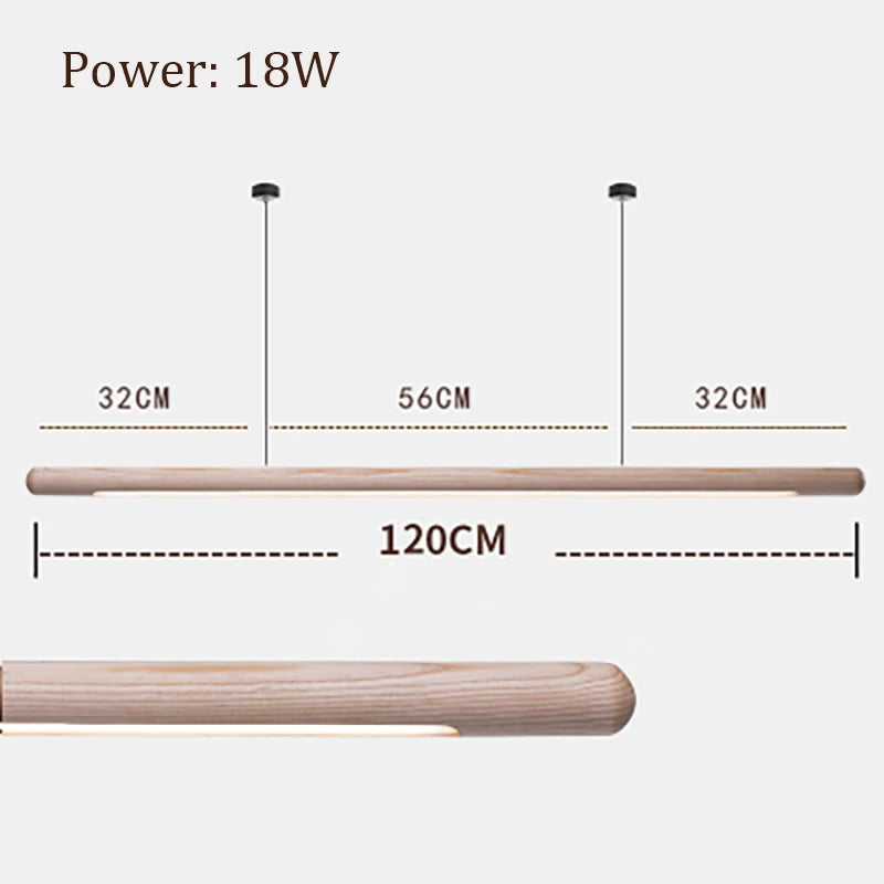 lampe suspendue bois marron foncé moderne finition brillante câbles noirs 18w 249 2000lm chambre