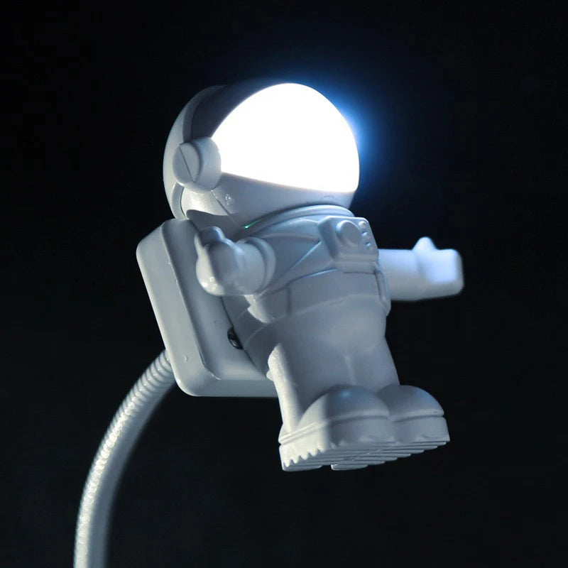 lampe led astronaute blanc moderne veilleuse portable chambre clips adhésif led abs