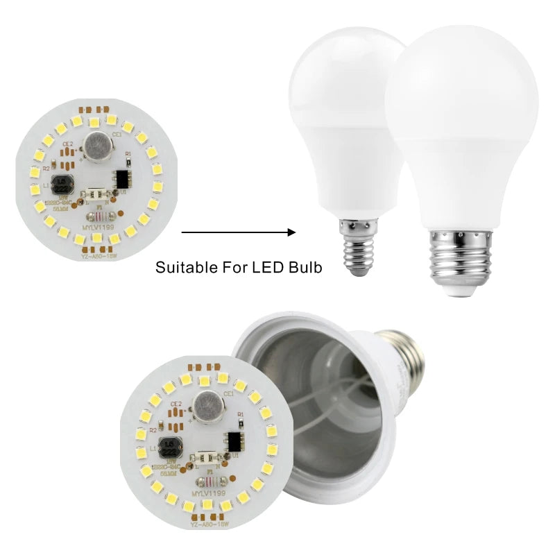 plaque led circulaire diodes blanc moderne 5w 7w 9w 12w 15w 18w 220v