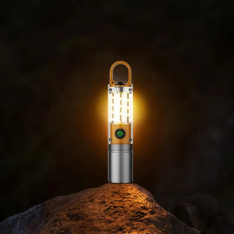 lampe torche rechargeable argent doré moderne pointeur laser réglable transparent