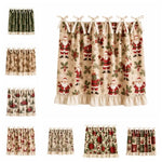 tablier cuisine noël motifs sapins étoiles boules poinsettia vintage opacité rubans fixations festive rustic