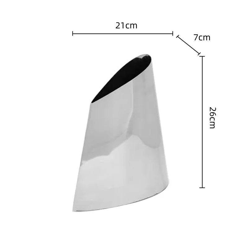 vase moderne argenté noir contemporain minimaliste lisse brillant opacité table arrangement floral decoration maison