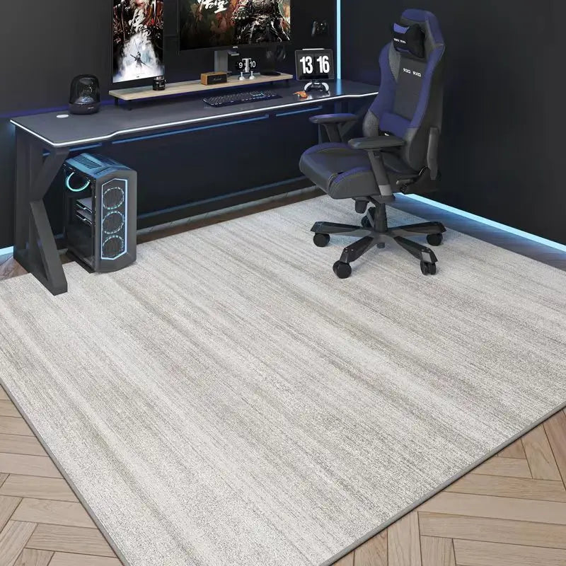 tapis gris moderne doux rectangulaire salon chambre maison décoration intérieure intérieur épuré