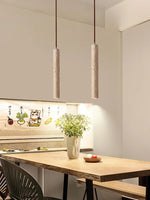 lampe suspendue pierre beige clair minimaliste moderne suspension salon cuisine chambre