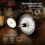 lampe rechargeable led transparente moderne adhésive noir blanc ambiance camping
