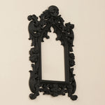 miroir gothique ornements crâne noir decor mural intérieur 18cm 11.5cm