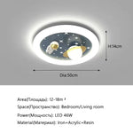 plafonnier led astronautes planètes étoiles moderne enfant bleu rose