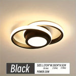 plafonnier led moderne minimaliste acrylique blanc noir toucher interrupteur chambre salon cuisine