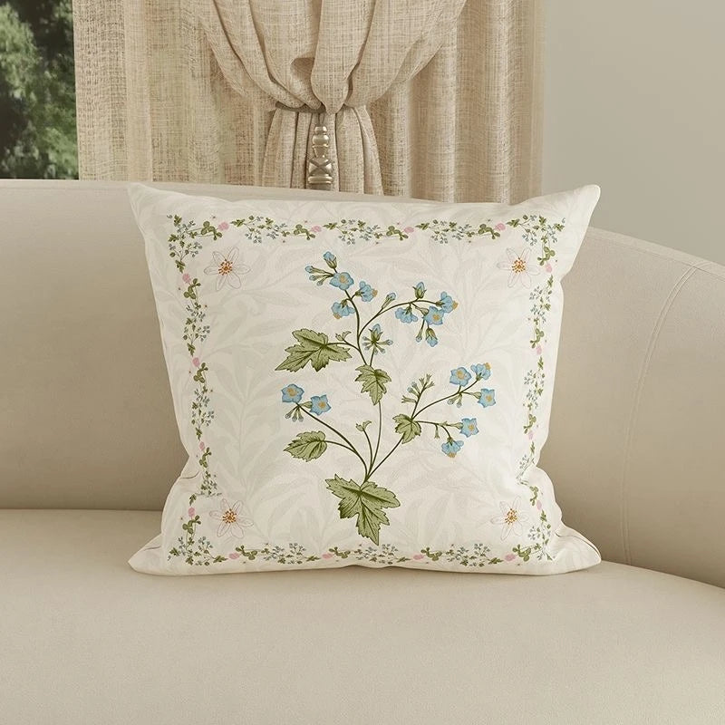 coussin décoratif motif floral vintage blanc canapé voiture 30x30cm 40x40cm 45x45cm 50x50cm 66x66cm