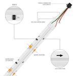 ruban led flexible smd ws2815 12v 60leds contrôleur lcd alimentation électrique