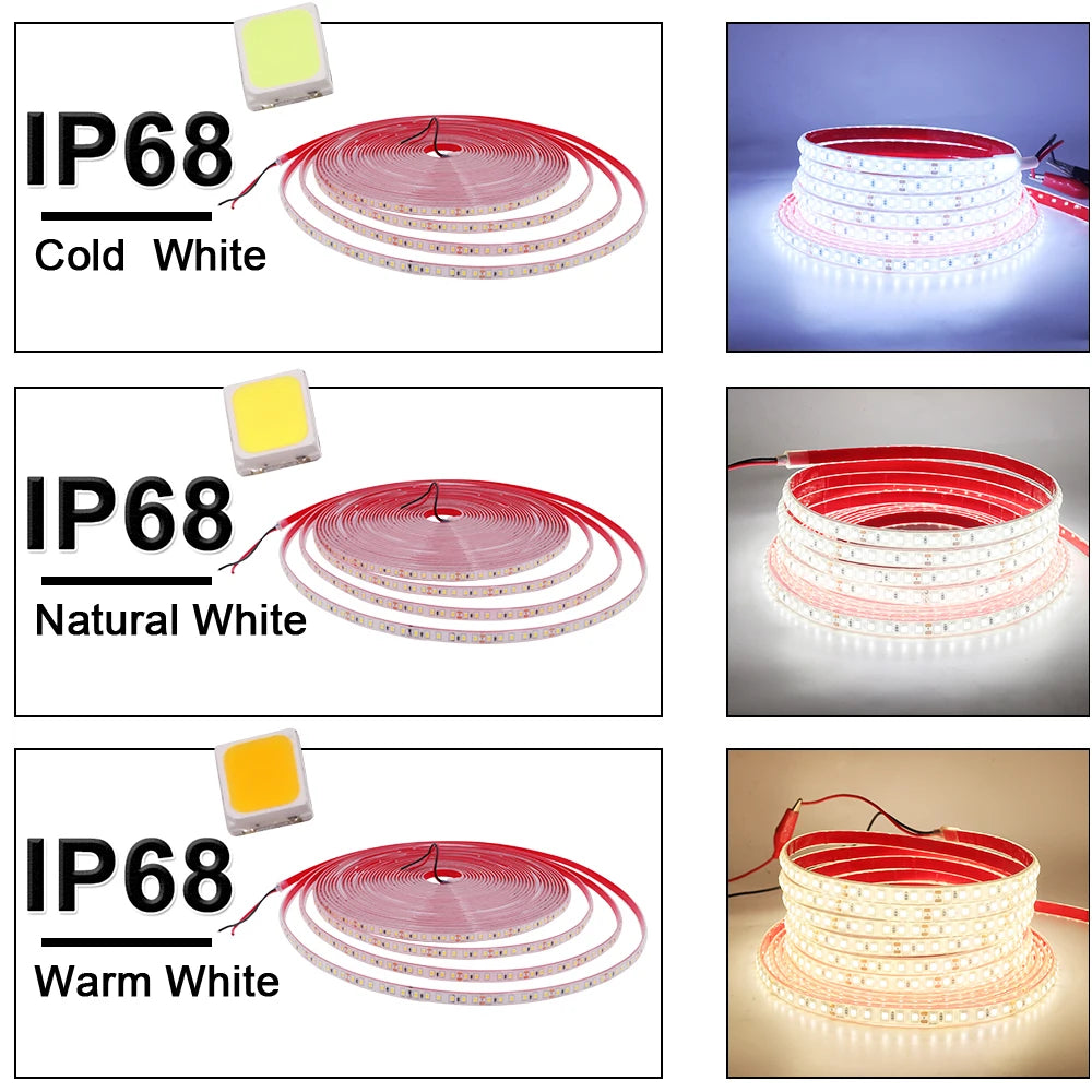 Bande LED 12V 5m 120LED/m blanc naturel