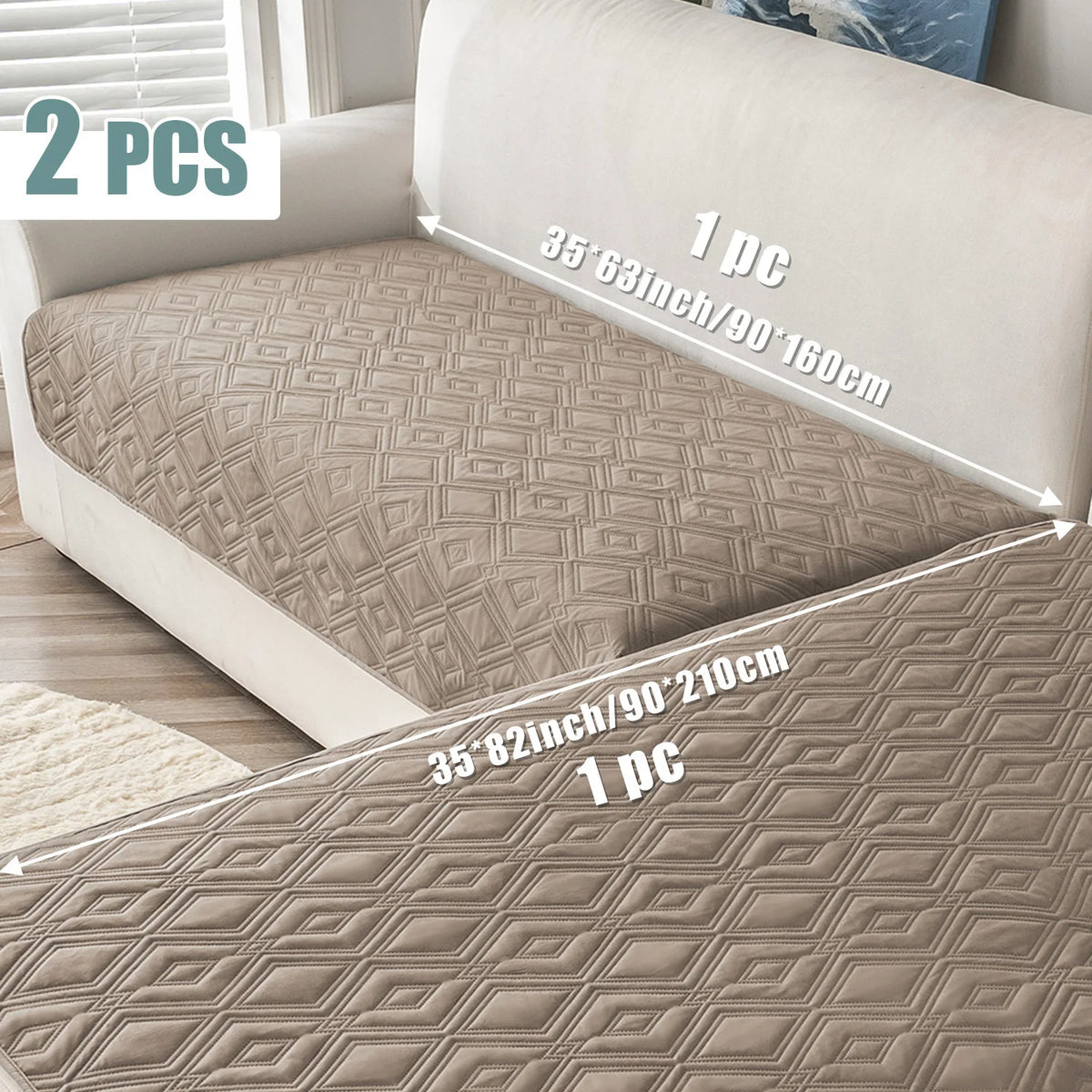 housse canapé polyestère motif géométrique gris moderne imperméable lavage machine 90x160cm 90x210cm