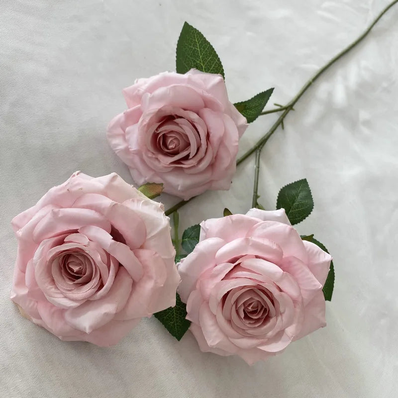 bouquet roses artificielles décoration mariage anniversaire intérieur classique blanc rose vert