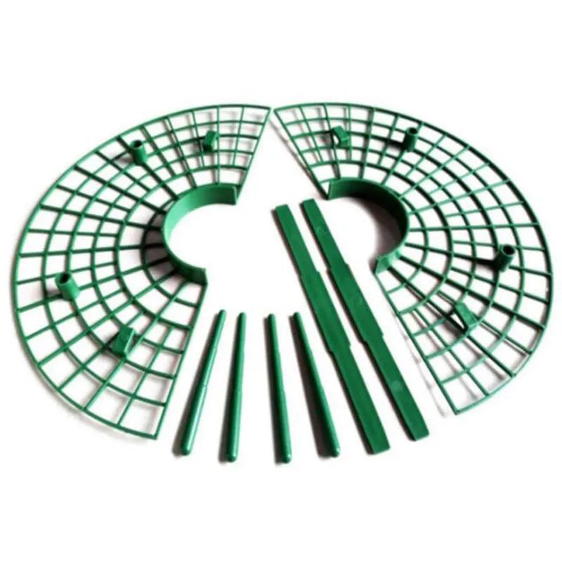 support jardin pvc vert spirale structure ouverte balcon potager 30cm diamètre fixations