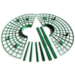 support jardin pvc vert spirale structure ouverte balcon potager 30cm diamètre fixations