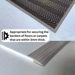seuils porte adhésifs pvc aspect bois moderne gris clair foncé découpables usage domestique