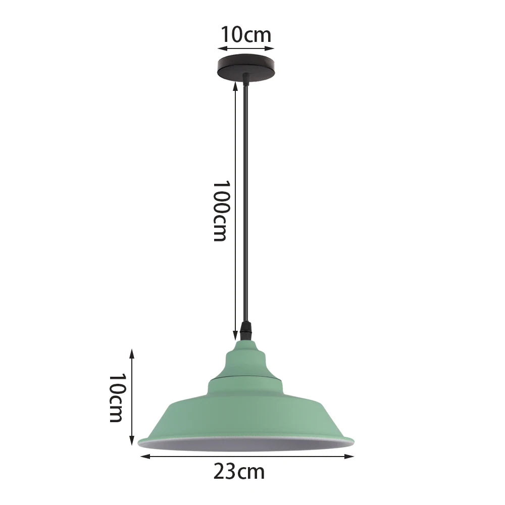suspension lumineuse moderne vert conique câble suspendu salon chambrehôtel