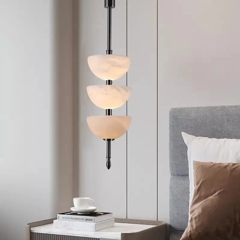 lampe murale moderne marbre blanc noir doré éclairage cuisine chambre coucher salle manger led