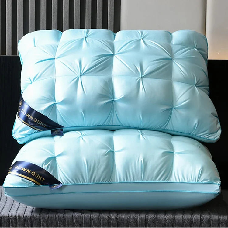oreiller lit rectangulaire coton blanc motif relief moderne sommeil doux confort