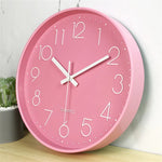 horloge murale moderne rose blanche noire bleue quartz aiguille unique minimaliste salon