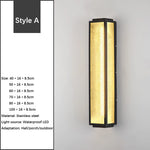applique murale extérieure moderne led noir doré acier inoxydable étanche entrée porche