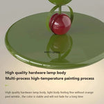 lampe moderne ronde acrylique vert blanc rouge 50h24cm led