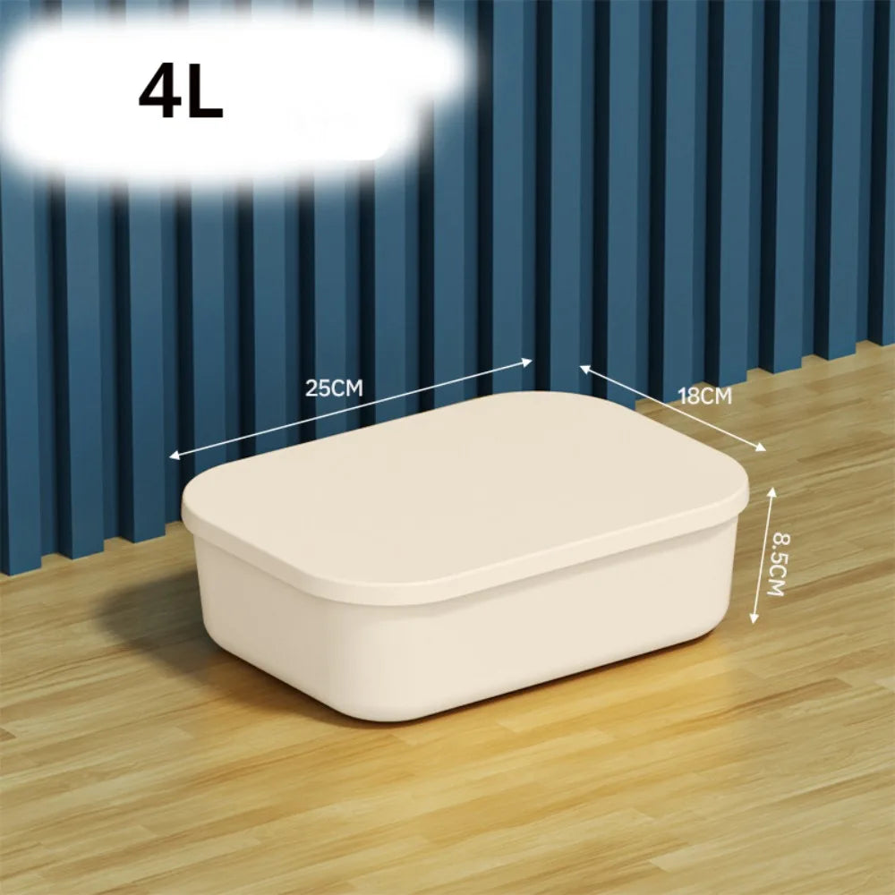 boîtes rangement empilables boîte rose clair blanc modernes minimalistes poignées plastique