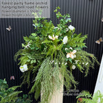 décoration maison naturelle composition florale artificielle feuilles fleurs vert blanc rose rustic styleextérieurintérieur