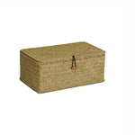 coffre provisions réutilisable osier couleur brun clair rustique respectueux environnement utilisation multiple articles divers