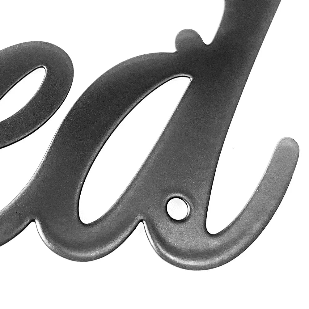 décoration intérieure lettre script élégant noir classique métal fixations incluses