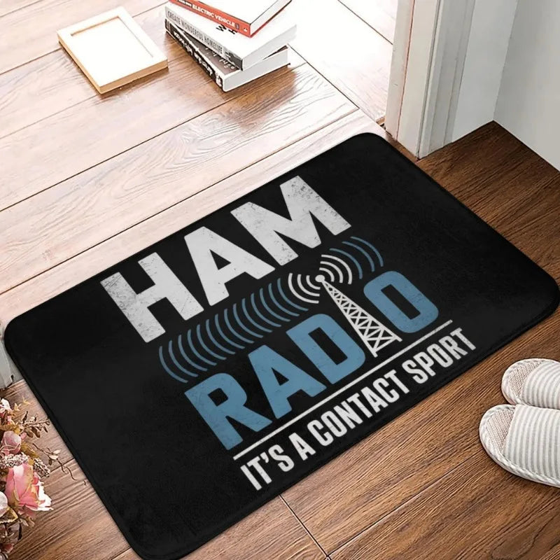 tapis noir bleu blanc antidérapant imperméable moderne graphique salon bain chambre