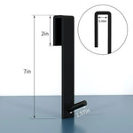 accessoires porte douche transparent noir minimaliste moderne crochet serviettes fixations verre