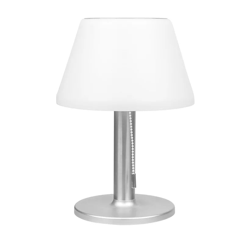 lampe table led solaire moderne blanc gris ip65 waterproof 10 leds 2000mah