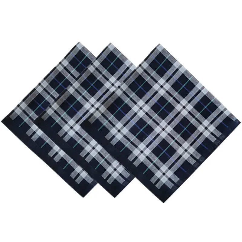 serviettes carrées coton carreaux noir blanc gris classiques modernes homme table manger