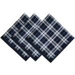 serviettes carrées coton carreaux noir blanc gris classiques modernes homme table manger