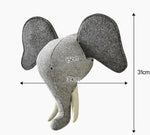 pendants animaux pelucheux bébé chambre décoration éléphant chien cheval buffle