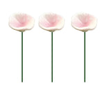 supports papillons artificiels fleurs simples modernes décoratifs tringles rose blanc jaune vert