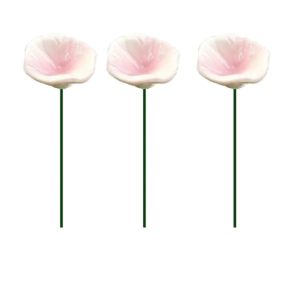 supports papillons artificiels fleurs simples modernes décoratifs tringles rose blanc jaune vert