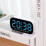 horloge numérique LED multi fonctions alarme date temps blanc vert bleu moderne