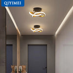 luminaire moderne led noir blanc doré abstrait spirale fixe contemporain opaque semi encastré