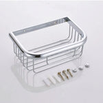 paniers rangement chrome cuivre filetés vis modernes salle bain étagères murales fixations incluses