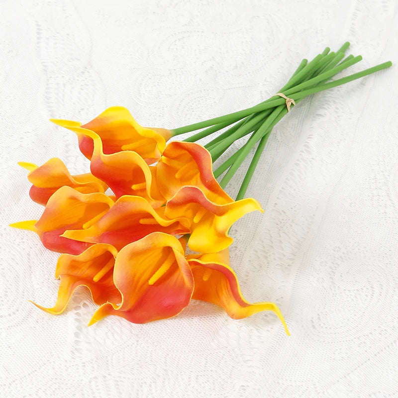 bouquet fleurs artificielles calla blanches vase décoration mariage fête maison