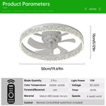 ventilateur led moderne télécommande blanc doré noir strass floral élégant chambre salon